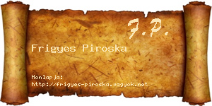 Frigyes Piroska névjegykártya